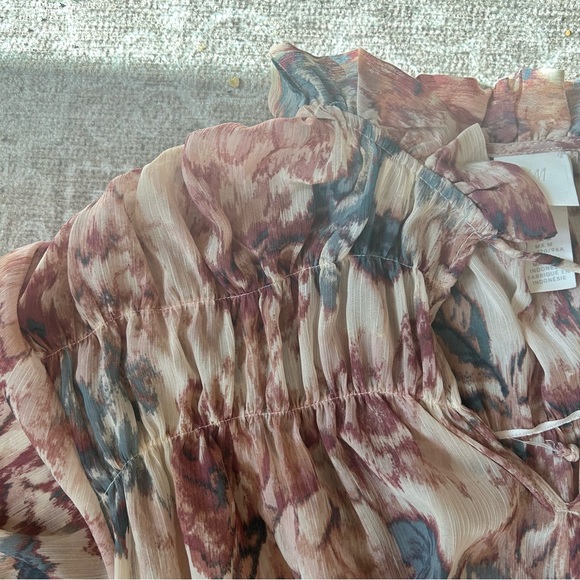 Printed caftan dress with attached slip - Picture 8 of 9